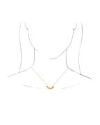 Colar Barra Curva em Ouro 14k com Diamantes Naturais – Modelo 3