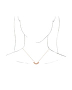 Colar Barra Curva em Ouro 14k com Diamantes Naturais – Modelo 3