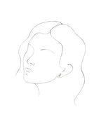 Brinco Ear Climber Três Pedras em Ouro 14k com Diamantes Naturais