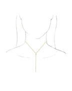 Colar Barra Y em Ouro 14k com Diamantes Naturais – Modelo 7