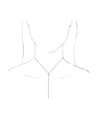 Colar Barra Y em Ouro 14k com Diamantes Naturais – Modelo 7
