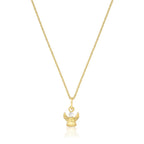 Colar de Prata 925 Banhada a Ouro com Pingente de Anjo e Pérola Shell