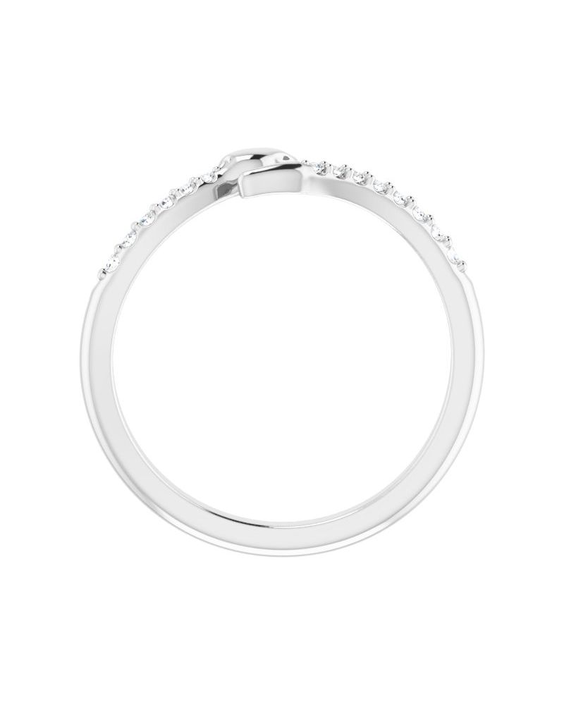 Anel Cobra Bypass em Ouro 14k com Diamantes Naturais