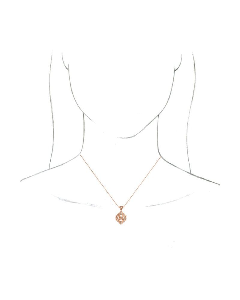 Colar Vintage em Ouro 14k com Diamantes Naturais – Modelo 2
