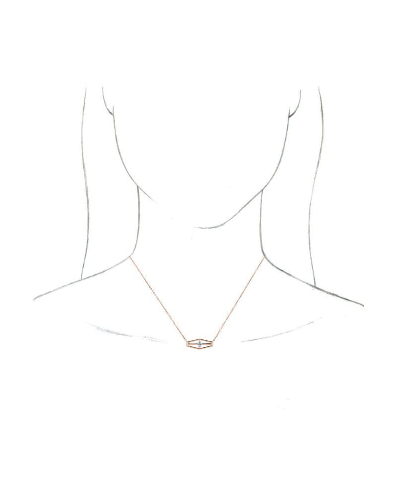 Colar Geométrico em Ouro 14k com Diamantes Naturais – Modelo 6
