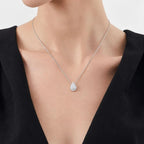 Colar de Prata 925 de Gota em Pedras Moissanites