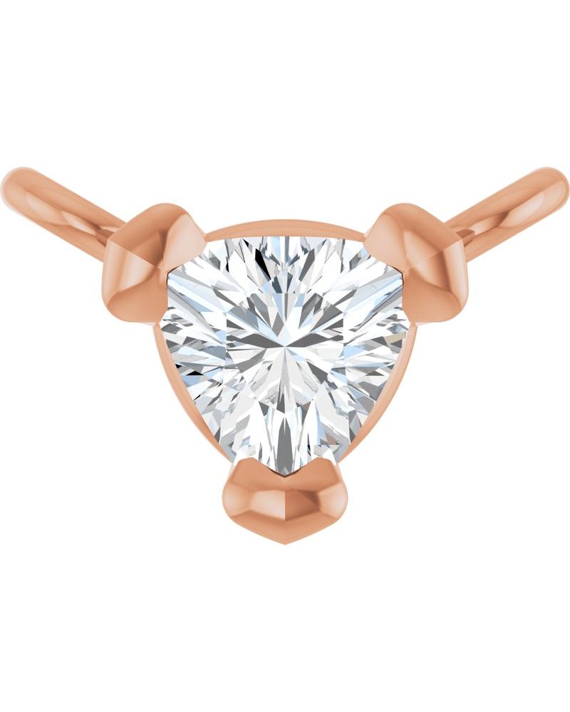 Colar Solitário em Ouro 14k com Diamantes de Laboratório – Modelo 11