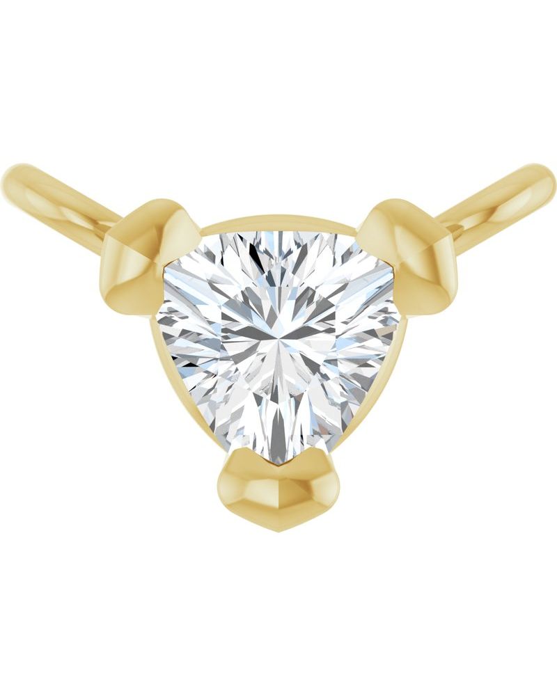 Colar Solitário em Ouro 14k com Diamantes de Laboratório – Modelo 11