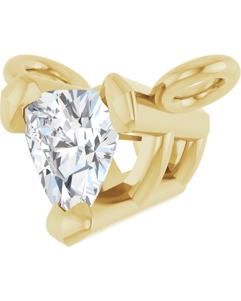 Colar Solitário em Ouro 14k com Diamantes de Laboratório – Modelo 11