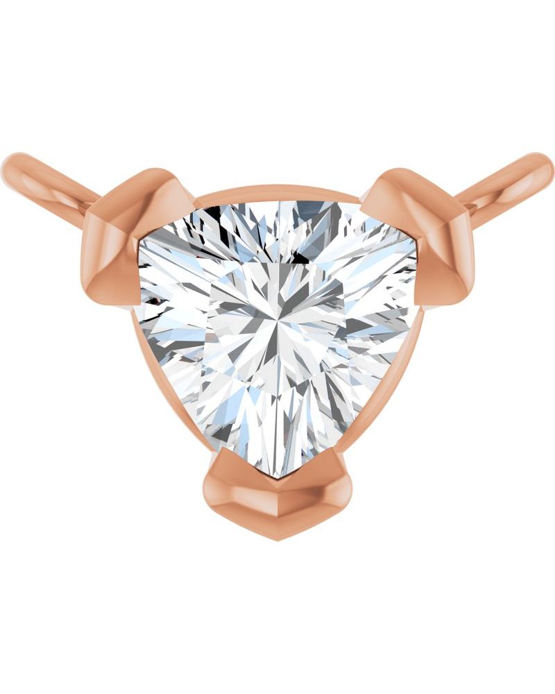 Colar Solitário em Ouro 14k com Diamantes de Laboratório – Modelo 11