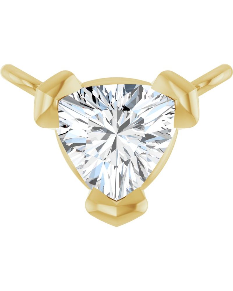 Colar Solitário em Ouro 14k com Diamantes de Laboratório – Modelo 11
