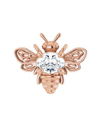 Colar Abelha em Ouro 14k com Diamantes de Laboratório
