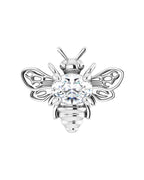 Colar Abelha em Ouro 14k com Diamantes de Laboratório