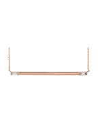 Colar Baguete Barra em Ouro 14k com Diamantes Naturais – Modelo 4