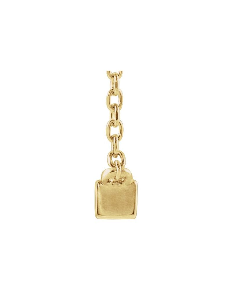 Colar Baguete Barra em Ouro 14k com Diamantes Naturais – Modelo 4