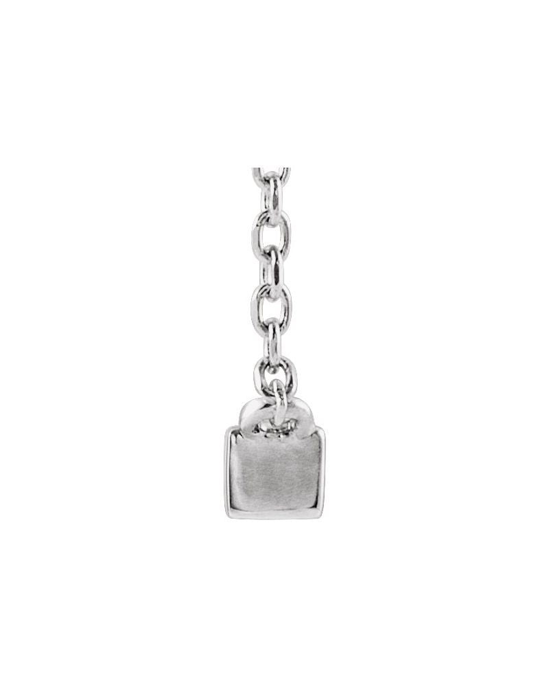 Colar Baguete Barra em Ouro 14k com Diamantes Naturais – Modelo 4