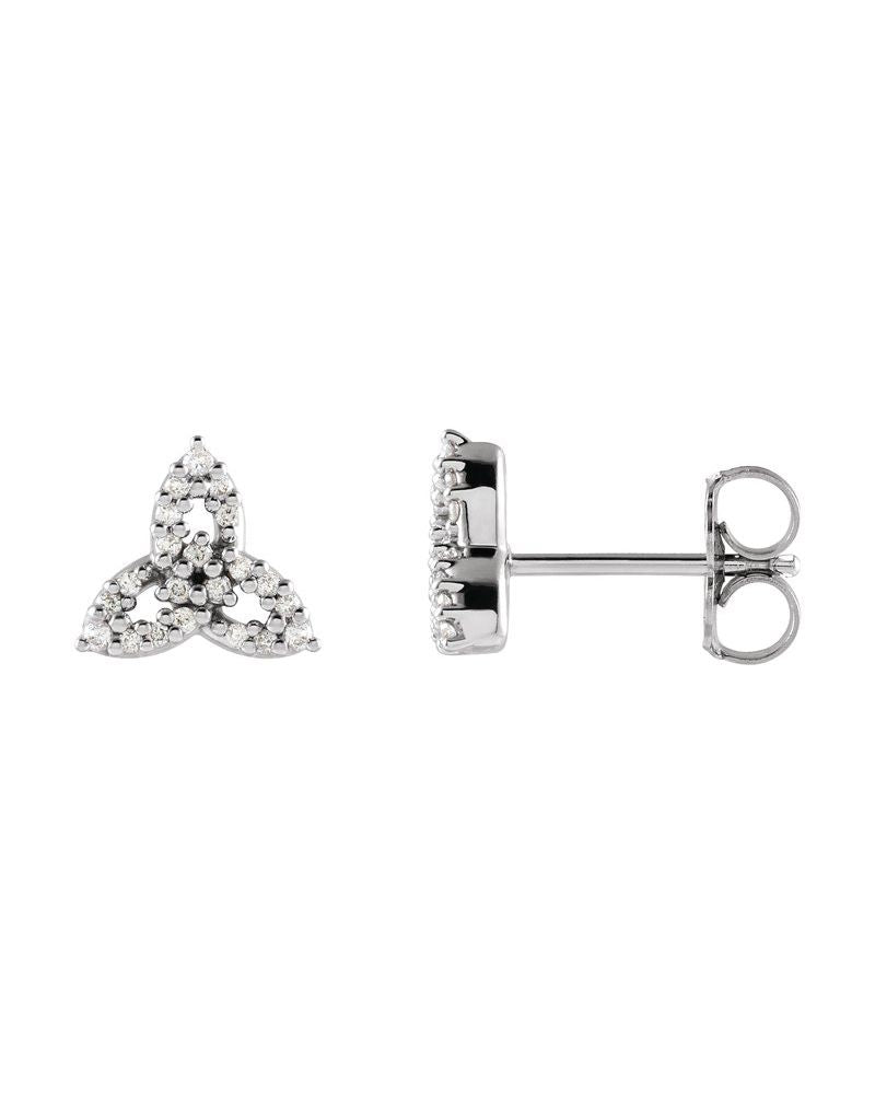 Brinco Celta Trindade em Ouro 14k com Diamantes Naturais