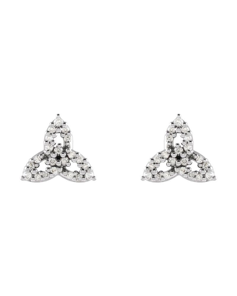 Brinco Celta Trindade em Ouro 14k com Diamantes Naturais