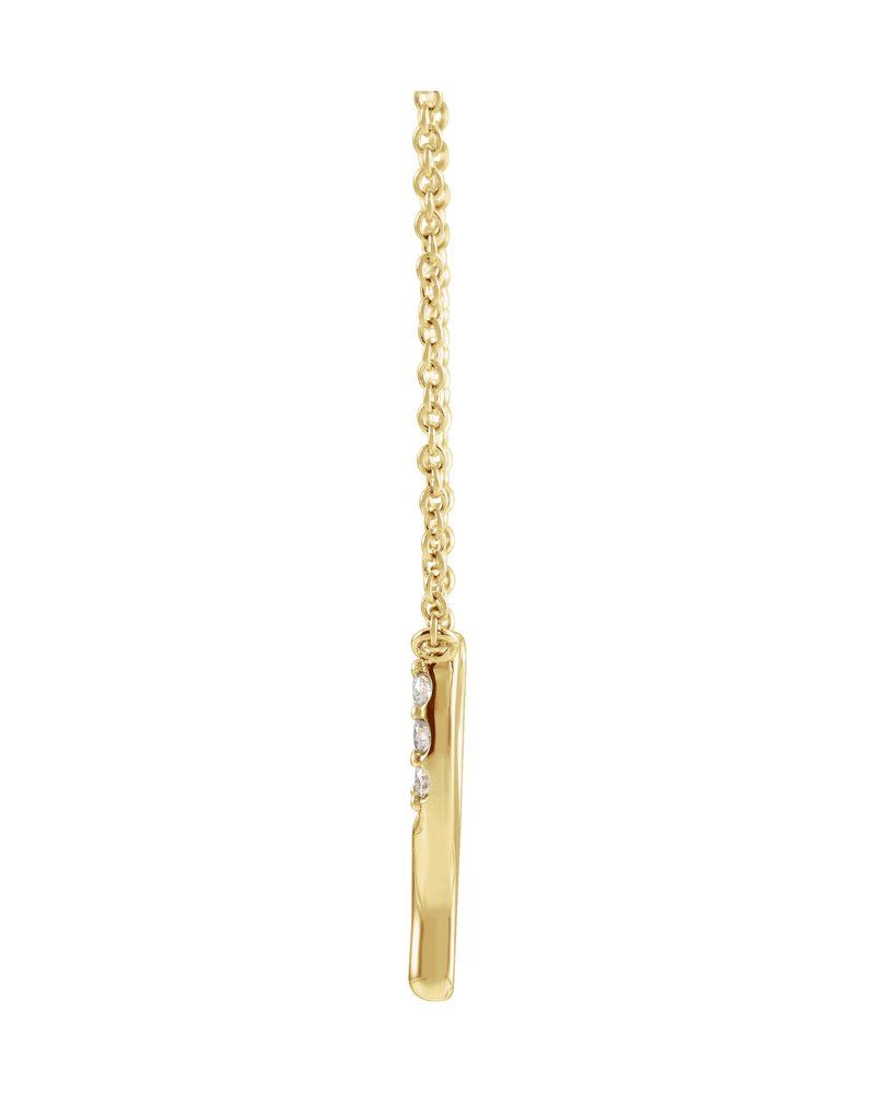 Colar Ossinho da Sorte Delicado em Ouro 14k com Diamantes Naturais