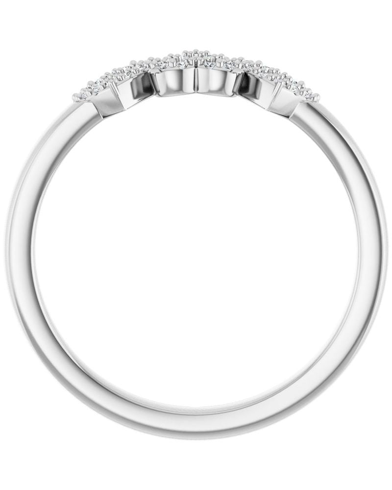 Anel Coração em Ouro 14k com Diamantes Naturais – Modelo 2
