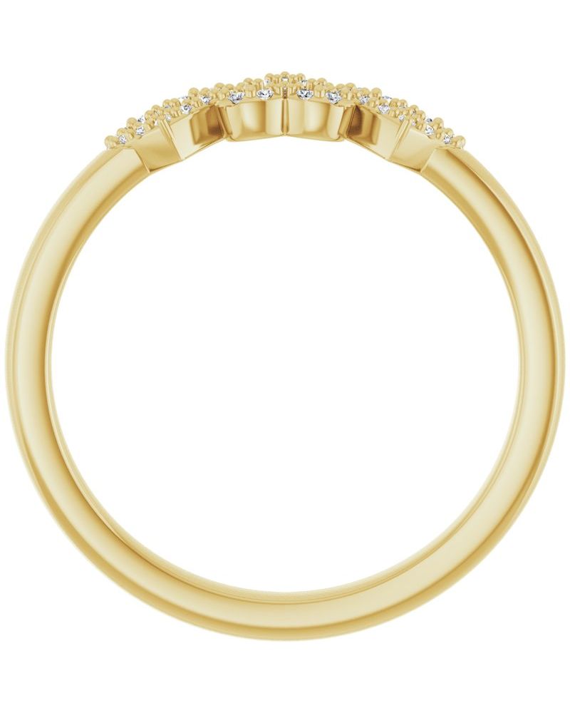 Anel Coração em Ouro 14k com Diamantes Naturais – Modelo 2