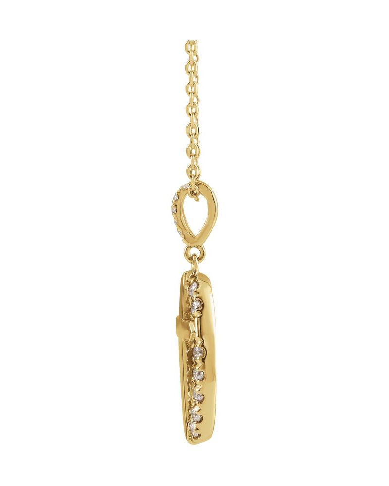 Colar Cruz Halo em Ouro 14k com Diamantes Naturais