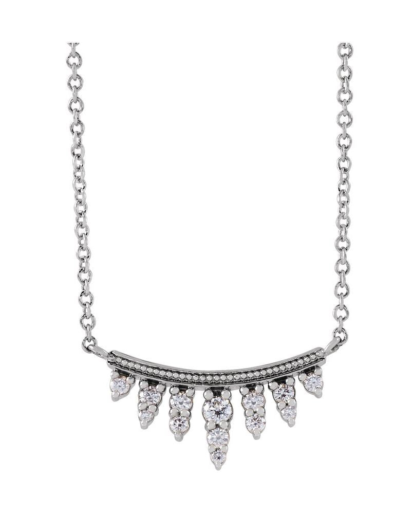 Colar Barra Cravejado em Ouro 14k com Diamantes Naturais – Modelo 11