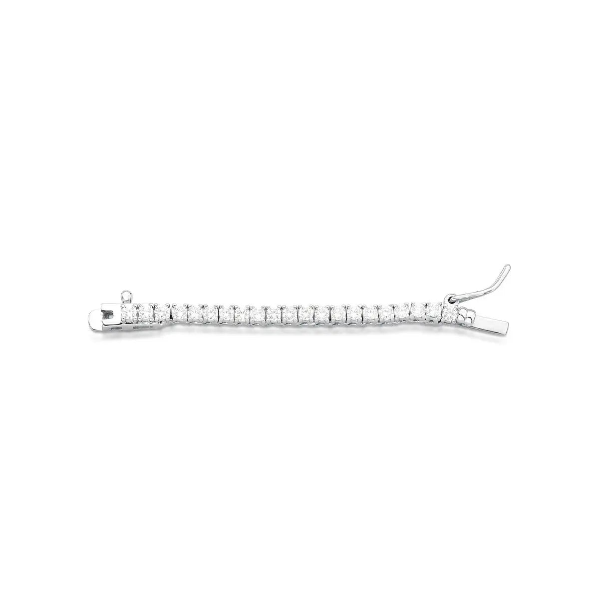 Extensor Folheado a Ródio de Riviera com Zircônias Redondas