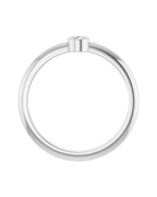Anel Ponto de Luz em Ouro 14k com Diamante Lapidação Rosa – Branco 14k
