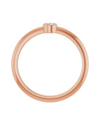 Anel Ponto de Luz em Ouro 14k com Diamante Lapidação Rosa – Rosé 14k