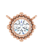 Colar Bolinhas com Cravação Bezel em Ouro 14k com Diamantes de Laboratório