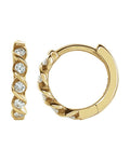Brinco de Aro Torcido em Ouro 14k com Diamantes de Laboratório