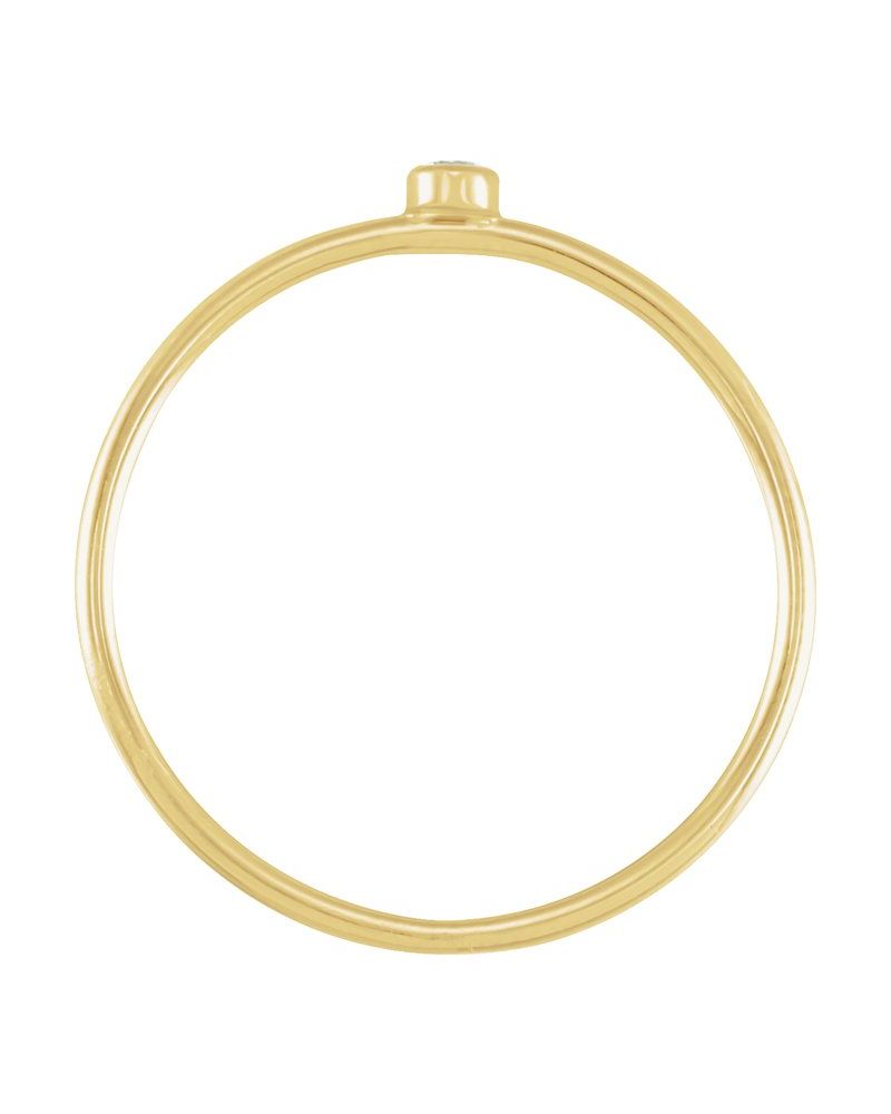 Anel Empilhável em Ouro 14k com Diamantes Naturais – Modelo 6