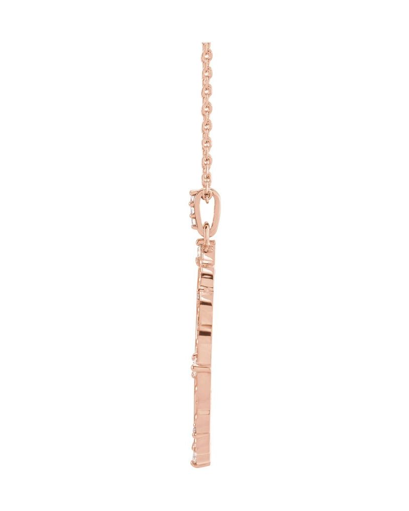 Colar Anjo da Guarda em Ouro 14k com Diamantes Naturais