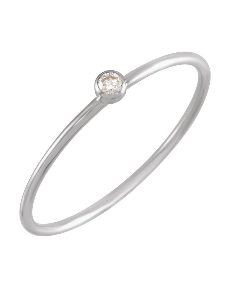 Anel Empilhável em Ouro 14k com Diamantes Naturais – Modelo 6