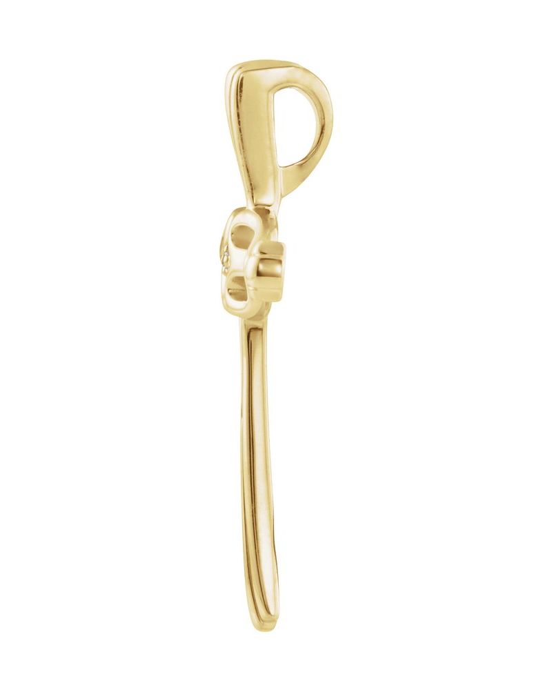 Pingente Cruz em Ouro 14k com Diamantes Naturais – Modelo 20