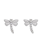 Brinco Libélula em Ouro 14k com Diamantes Naturais