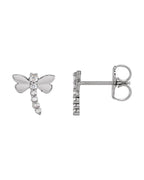 Brinco Libélula em Ouro 14k com Diamantes Naturais