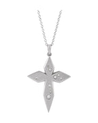 Colar Cruz Cravejado em Ouro 14k com Diamantes Naturais – Modelo 18