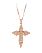 Colar Cruz Cravejado em Ouro 14k com Diamantes Naturais – Modelo 18