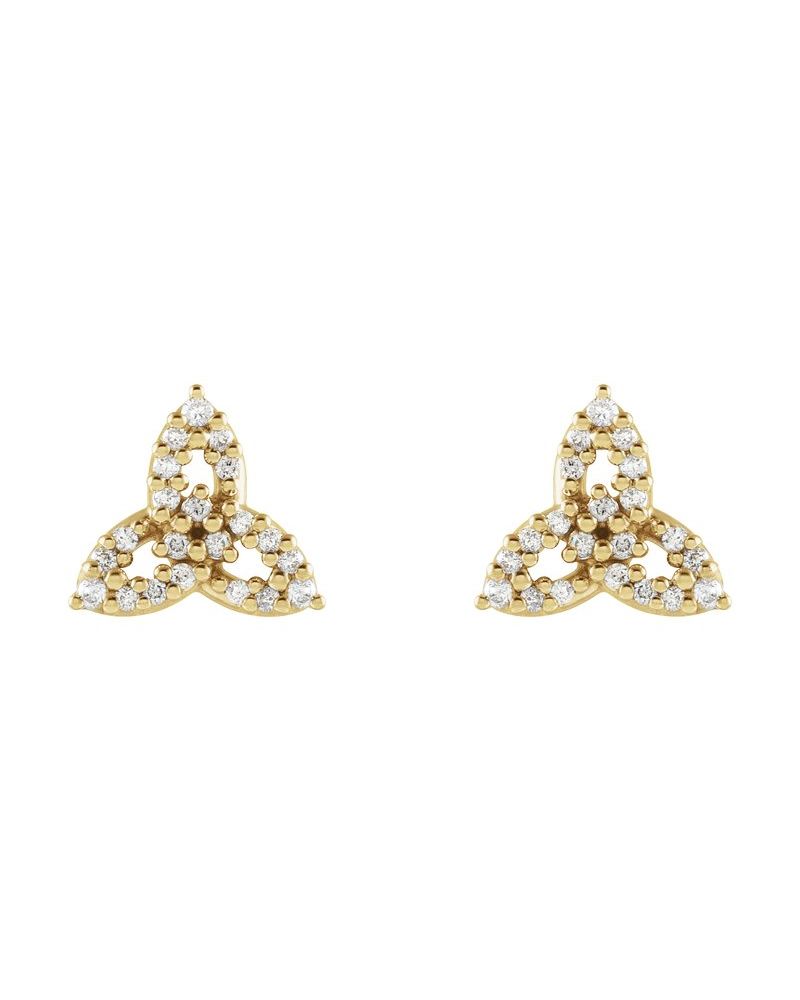 Brinco Celta Trindade em Ouro 14k com Diamantes Naturais