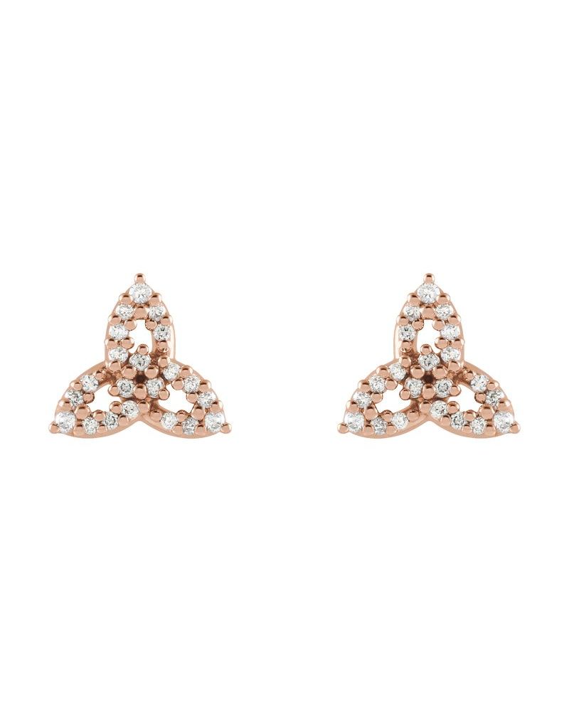 Brinco Celta Trindade em Ouro 14k com Diamantes Naturais