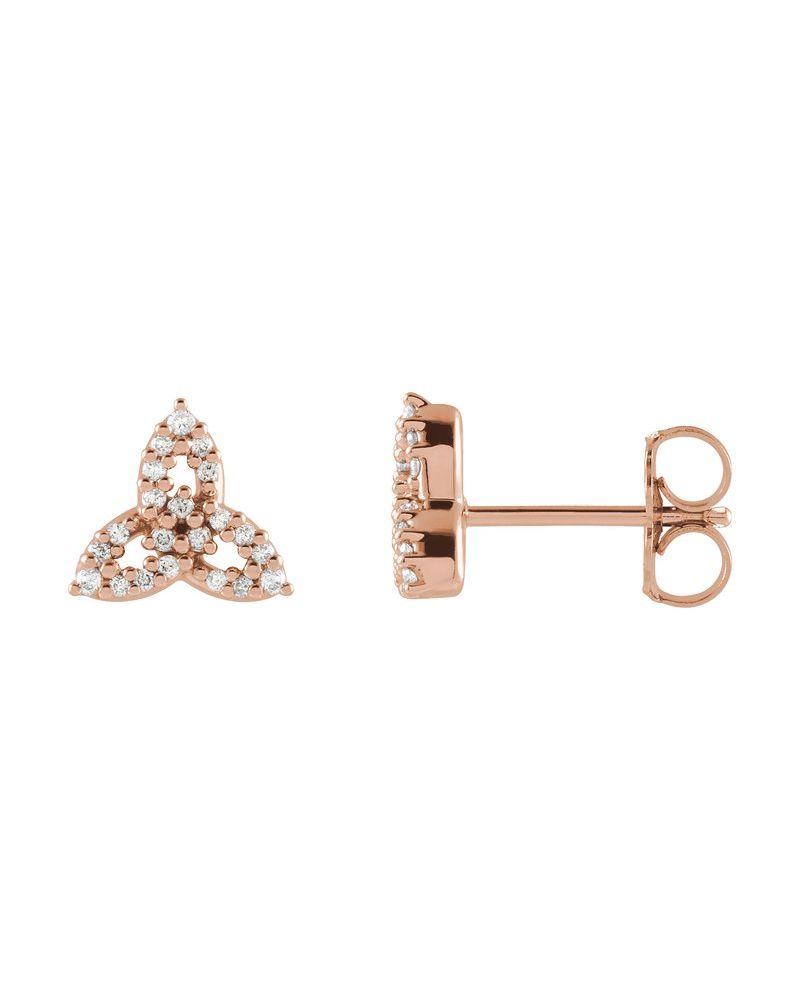 Brinco Celta Trindade em Ouro 14k com Diamantes Naturais
