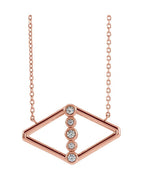 Colar Geométrico em Ouro 14k com Diamantes Naturais – Modelo 5