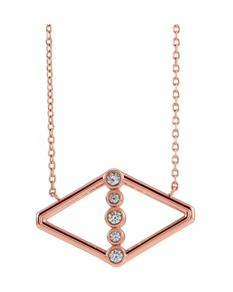 Colar Geométrico em Ouro 14k com Diamantes Naturais – Modelo 5