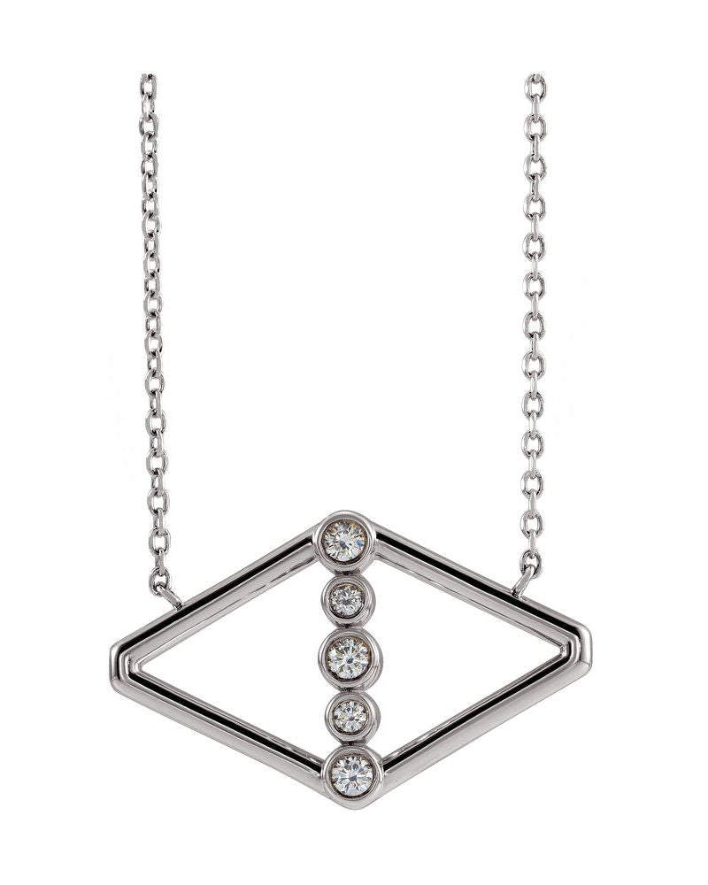 Colar Geométrico em Ouro 14k com Diamantes Naturais – Modelo 5