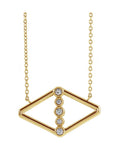 Colar Geométrico em Ouro 14k com Diamantes Naturais – Modelo 5