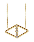 Colar Geométrico em Ouro 14k com Diamantes Naturais – Modelo 5