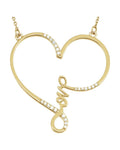 Colar Infinito Coração Amor em Ouro 14k com Diamantes Naturais