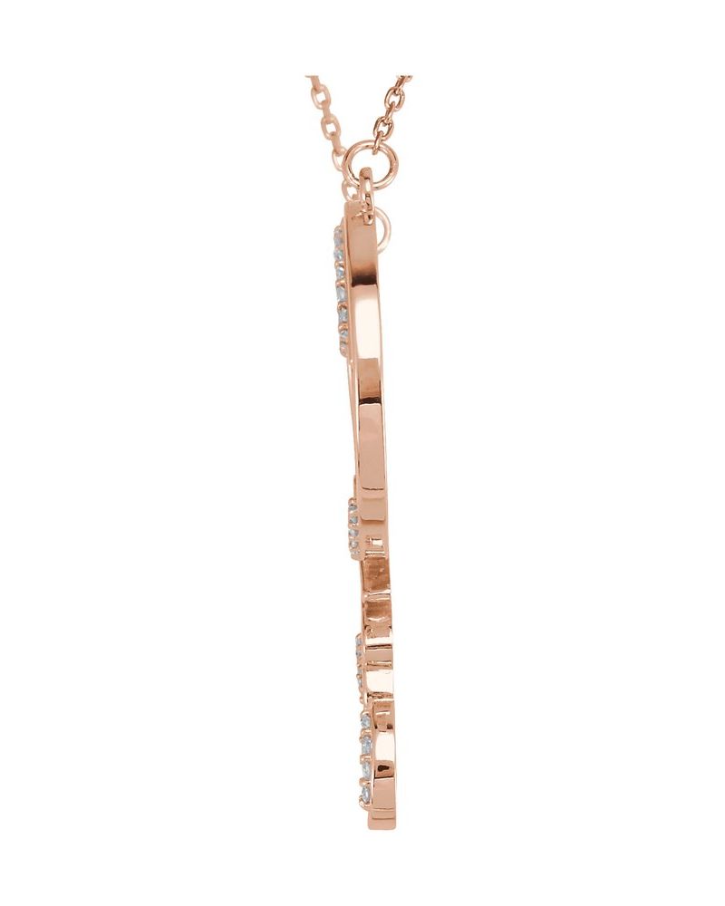 Colar Infinito Coração Amor em Ouro 14k com Diamantes Naturais